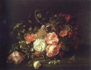 Rachel Ruysch flowers and lnsects oil painting artist